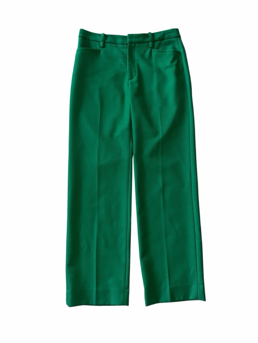 Banana Republic Lido Pants Green Mid-rise Straight Italian Wool Size 8 - Picture 3 of 10